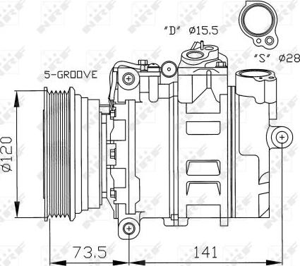 NRF 32261 - Компрессор кондиционера autospares.lv