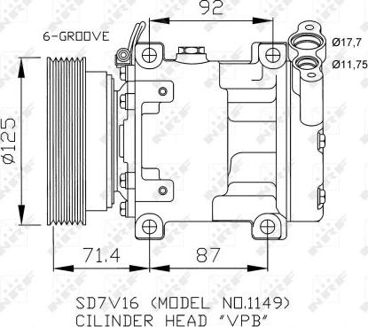 NRF 32267 - Компрессор кондиционера autospares.lv