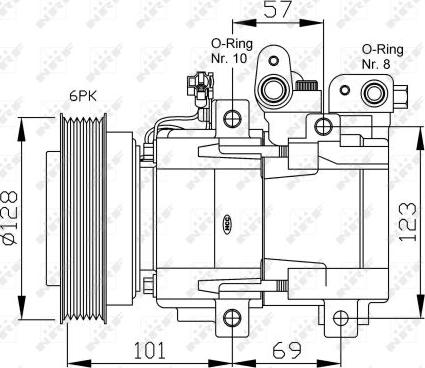 NRF 32204G - Компрессор кондиционера autospares.lv