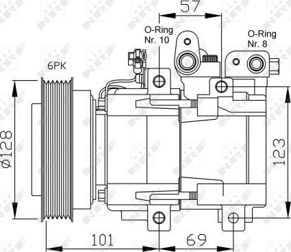 NRF  32204 - Компрессор кондиционера autospares.lv