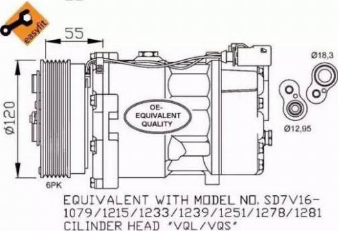 NRF 32206 - Компрессор кондиционера autospares.lv