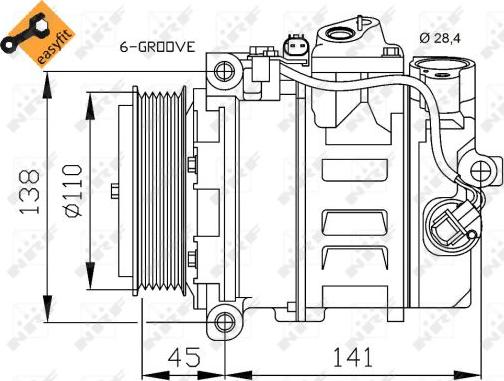 NRF 32214 - Компрессор кондиционера autospares.lv