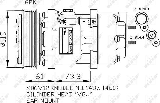 NRF 32217G - Компрессор кондиционера autospares.lv