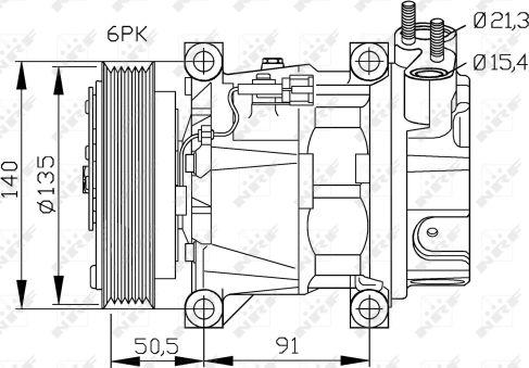 NRF 32289G - Компрессор кондиционера autospares.lv