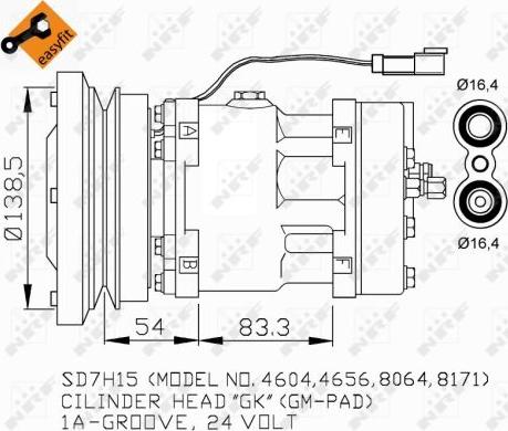 NRF 32281 - Компрессор кондиционера autospares.lv