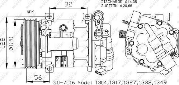 NRF 32239G - Компрессор кондиционера autospares.lv