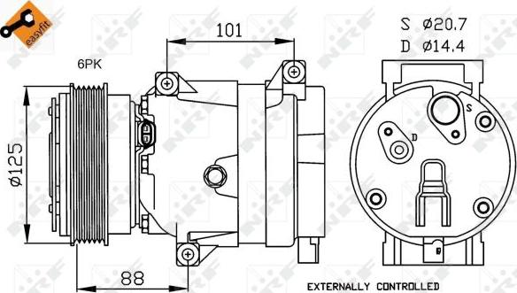 NRF 32231 - Компрессор кондиционера autospares.lv