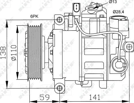 NRF 32229 - Компрессор кондиционера autospares.lv