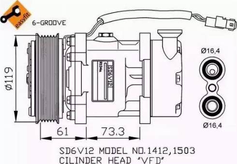 NRF 32275G - Компрессор кондиционера autospares.lv