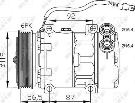 NRF 32278 - Компрессор кондиционера autospares.lv