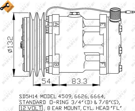 NRF 32798 - Компрессор кондиционера autospares.lv