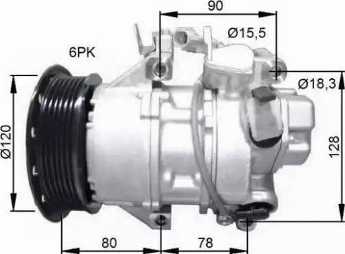 NRF 32740G - Компрессор кондиционера autospares.lv