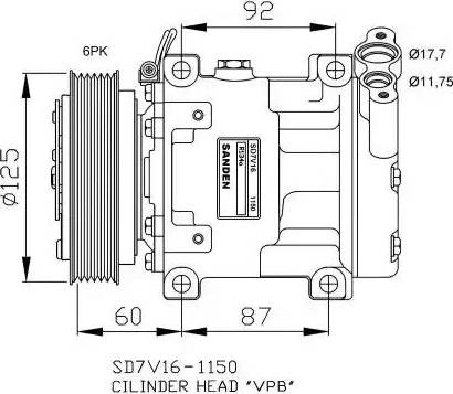 NRF 32747G - Компрессор кондиционера autospares.lv