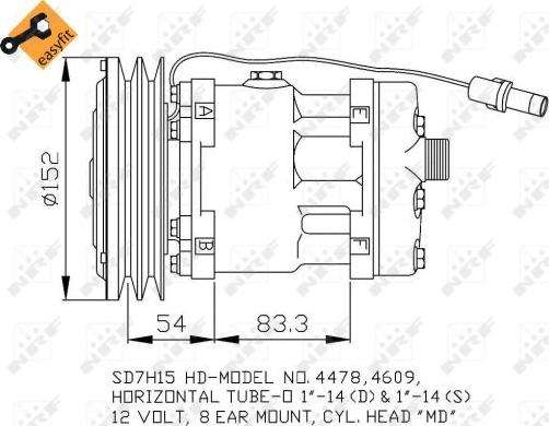 NRF 32756 - Компрессор кондиционера autospares.lv