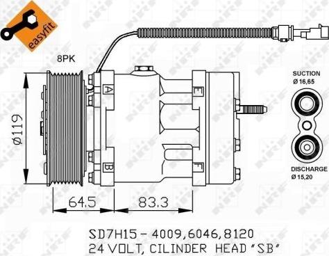 NRF 32750 - Компрессор кондиционера autospares.lv