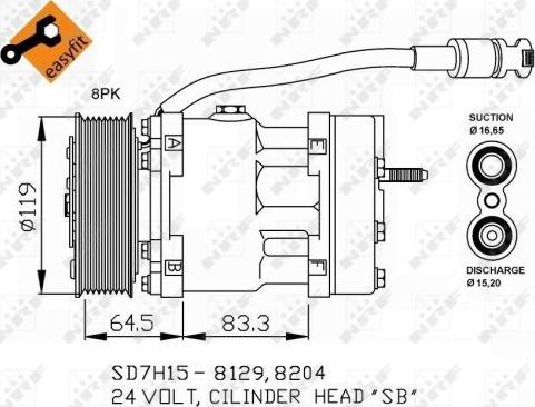 NRF 32751 - Компрессор кондиционера autospares.lv