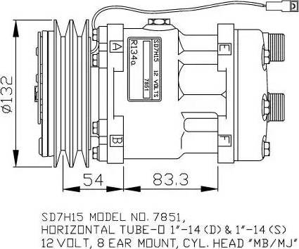 NRF 32757G - Компрессор кондиционера autospares.lv