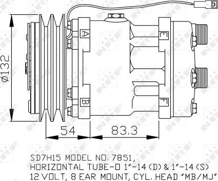 NRF 32757 - Компрессор кондиционера autospares.lv