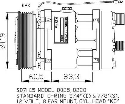 NRF 32768G - Компрессор кондиционера autospares.lv