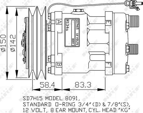 NRF 32767G - Компрессор кондиционера autospares.lv