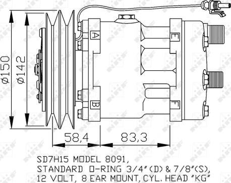 NRF 32767 - Компрессор кондиционера autospares.lv