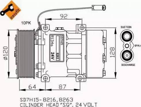 NRF 32709G - Компрессор кондиционера autospares.lv