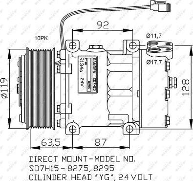 NRF 32705G - Компрессор кондиционера autospares.lv