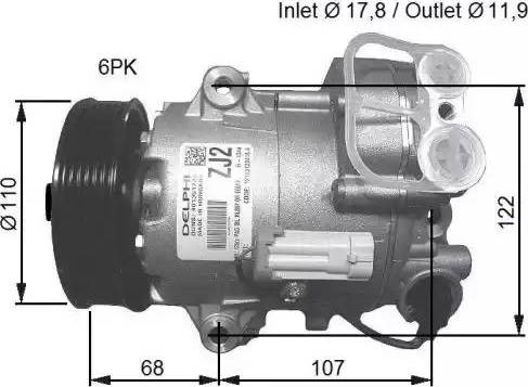 NRF 32781G - Компрессор кондиционера autospares.lv