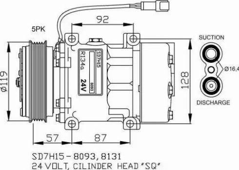 NRF 32731G - Компрессор кондиционера autospares.lv