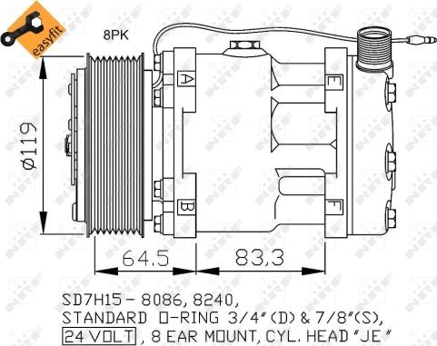 NRF 32770 - Компрессор кондиционера autospares.lv