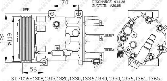 NRF 32772 - Компрессор кондиционера autospares.lv