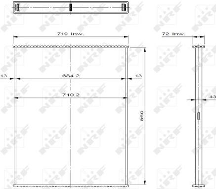 NRF 29598 - Сердцевина радиатора, охлаждение двигателя autospares.lv