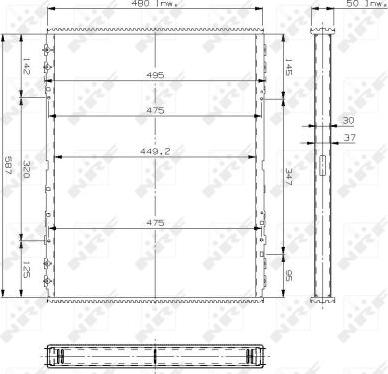 NRF 29731 - Сердцевина радиатора, охлаждение двигателя autospares.lv