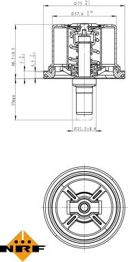 NRF 725099 - Термостат охлаждающей жидкости / корпус autospares.lv