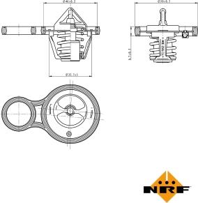 NRF 725094 - Термостат охлаждающей жидкости / корпус autospares.lv