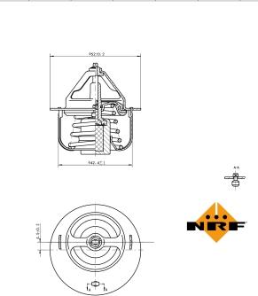 NRF 725054 - Термостат охлаждающей жидкости / корпус autospares.lv