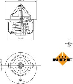 NRF 725057 - Термостат охлаждающей жидкости / корпус autospares.lv