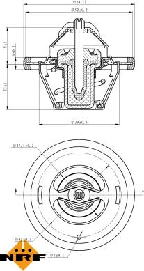 NRF 725065 - Термостат охлаждающей жидкости / корпус autospares.lv