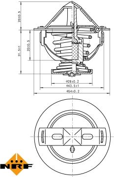 NRF 725060 - Термостат охлаждающей жидкости / корпус autospares.lv