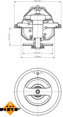 NRF 725067 - Термостат охлаждающей жидкости / корпус autospares.lv