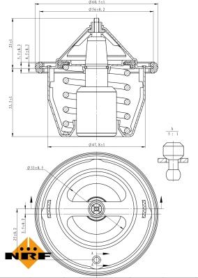 NRF 725012 - Термостат охлаждающей жидкости / корпус autospares.lv