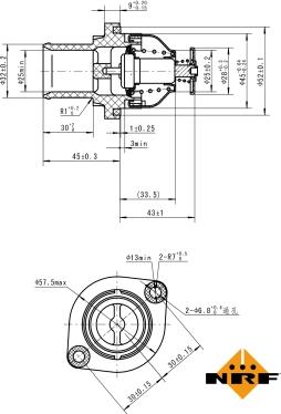 NRF 725035 - Термостат охлаждающей жидкости / корпус autospares.lv