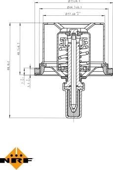 NRF 725029 - Термостат охлаждающей жидкости / корпус autospares.lv