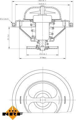 NRF 725070 - Термостат охлаждающей жидкости / корпус autospares.lv