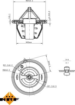 NRF 725196 - Термостат охлаждающей жидкости / корпус autospares.lv