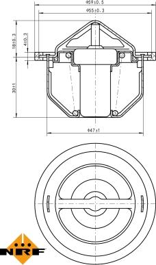 NRF 725168 - Термостат охлаждающей жидкости / корпус autospares.lv