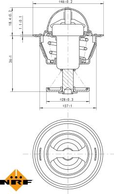 NRF 725109 - Термостат охлаждающей жидкости / корпус autospares.lv