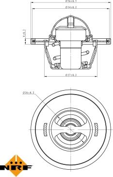 NRF 725104 - Термостат охлаждающей жидкости / корпус autospares.lv