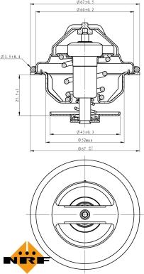 NRF 725100 - Термостат охлаждающей жидкости / корпус autospares.lv