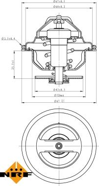 NRF 725101 - Термостат охлаждающей жидкости / корпус autospares.lv